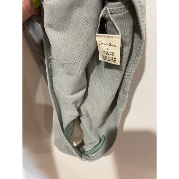 Gonza One Shoulder Cutout Back Tie One Piece Swimsuit Tambau Women's Size Large - Picture 4 of 4